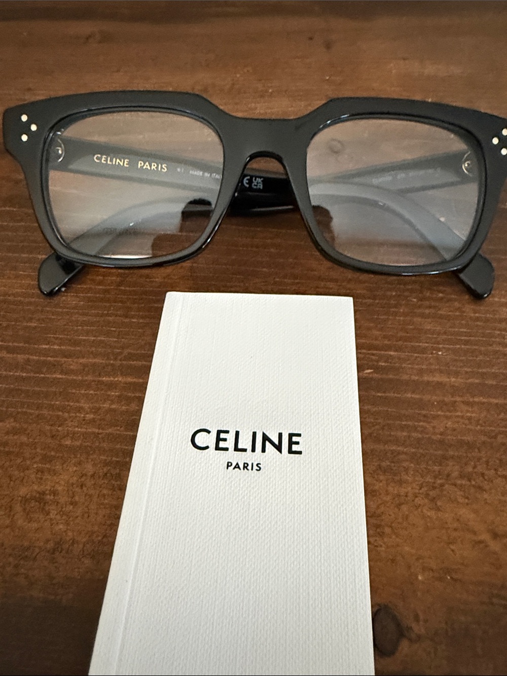 Celine Men's and woman’s Black Rectangular Optical Glasses